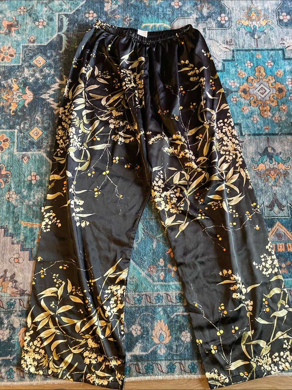 Floral Satin Sleep Pants Trio - Picture 12 of 13